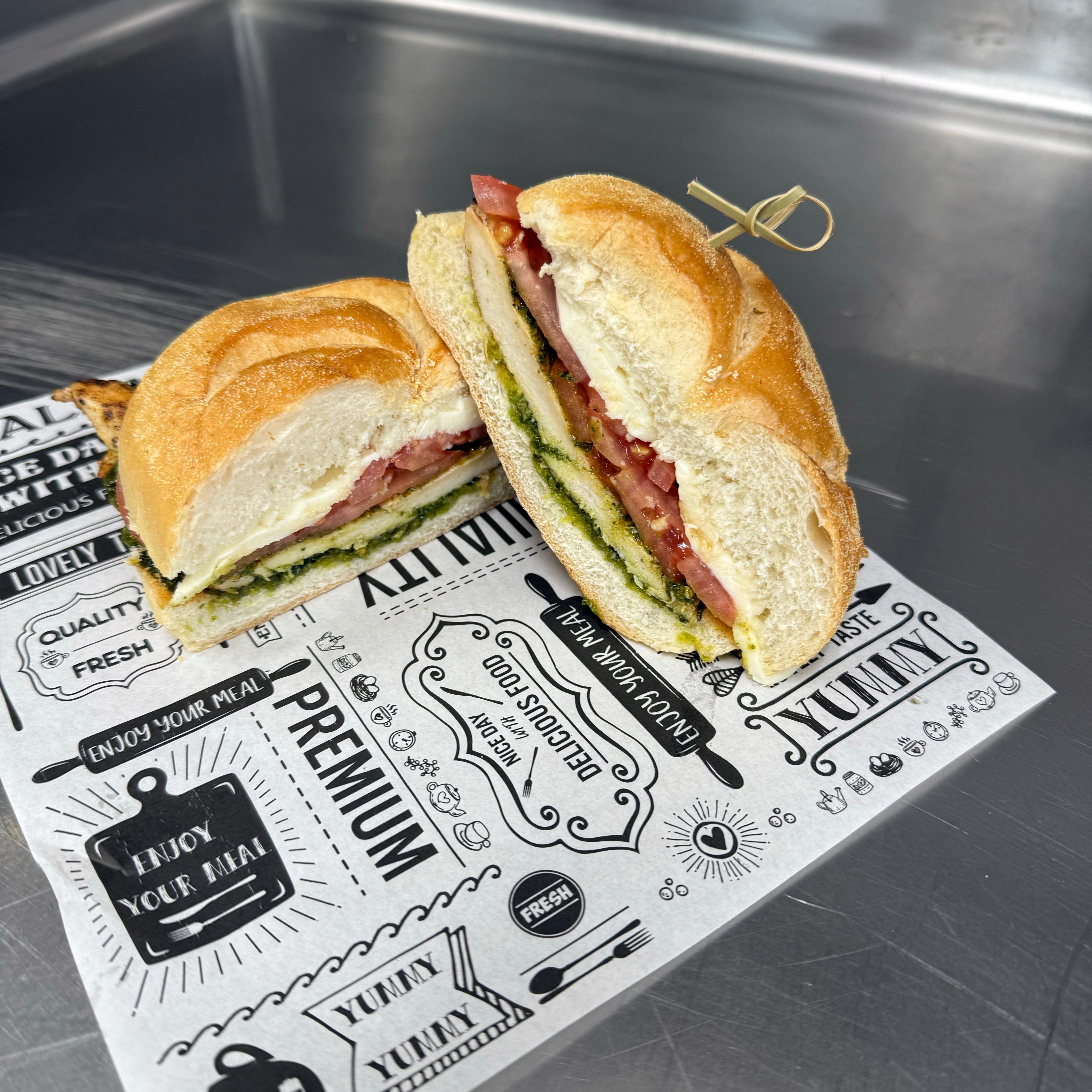 Chicken Pesto Sandwich.