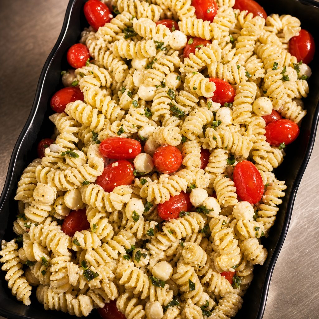 Fusilli Mozzarella & Tomato Salad.